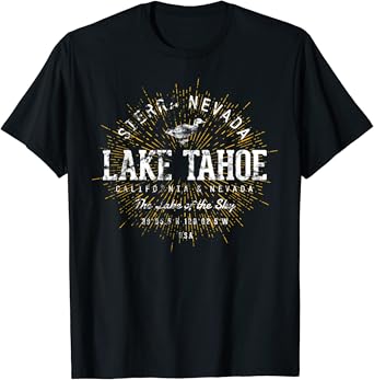 Amazon.com: Retro Style Vintage Lake Tahoe T-Shirt: Clothing